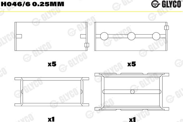 Wilmink Group WG1093112 - Комплект підшипників колінчастого вала autocars.com.ua