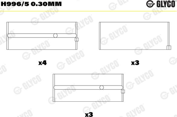 Wilmink Group WG1093174 - Комплект підшипників колінчастого вала autocars.com.ua