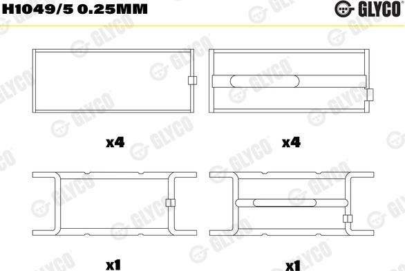 Wilmink Group WG1093873 - Комплект підшипників колінчастого вала autocars.com.ua