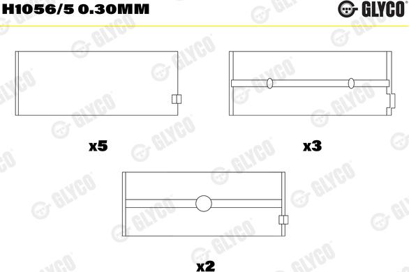 Wilmink Group WG1093877 - Комплект підшипників колінчастого вала autocars.com.ua