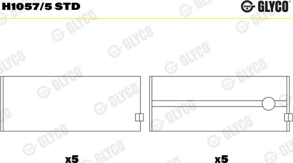 Wilmink Group WG1093879 - Комплект підшипників колінчастого вала autocars.com.ua