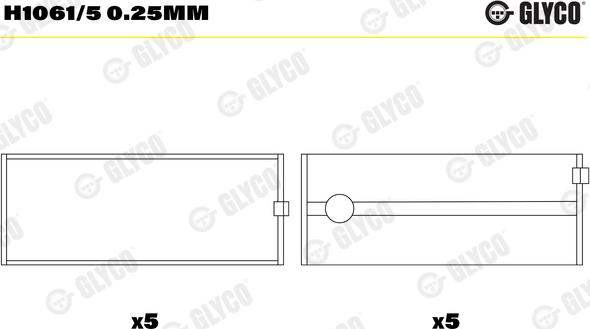 Wilmink Group WG1093882 - Комплект підшипників колінчастого вала autocars.com.ua