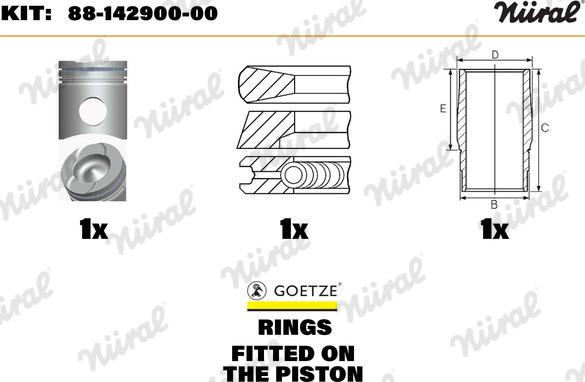 Wilmink Group WG1176257 - Ремонтний комплект, поршень / гільза циліндра autocars.com.ua
