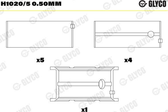 Wilmink Group WG1186064 - Комплект підшипників колінчастого вала autocars.com.ua