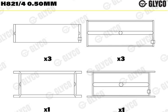 Wilmink Group WG1186453 - Комплект підшипників колінчастого вала autocars.com.ua