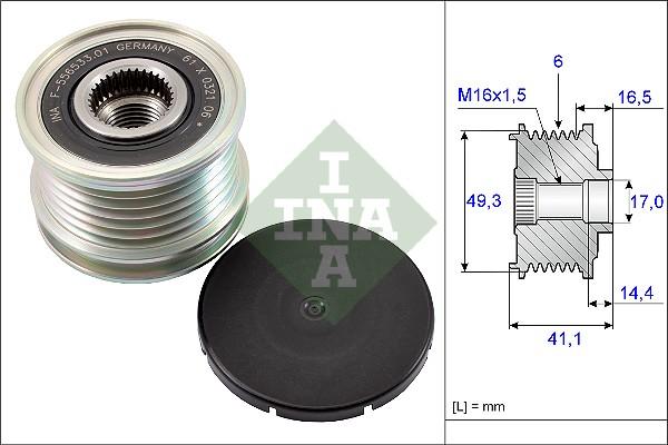 Wilmink Group WG1253752 - Шкив генератора, муфта autodnr.net