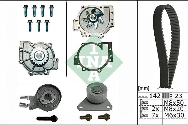 Wilmink Group WG1710043 - Водяний насос + комплект зубчатого ременя autocars.com.ua