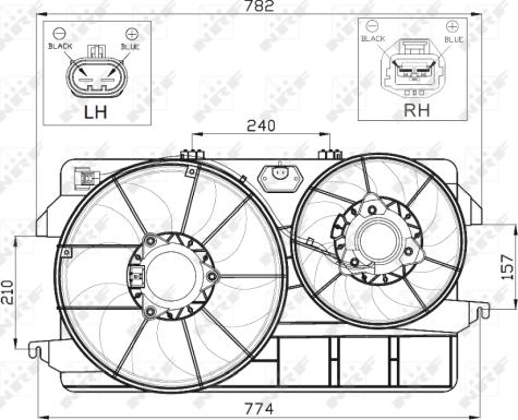 Wilmink Group WG1720406 - Вентилятор, охолодження двигуна autocars.com.ua