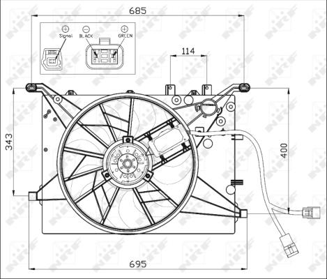 Wilmink Group WG1720416 - Вентилятор, охолодження двигуна autocars.com.ua