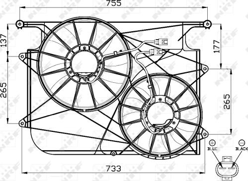 Wilmink Group WG1720489 - Вентилятор, охолодження двигуна autocars.com.ua