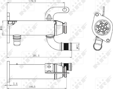 Wilmink Group WG1720691 - Радіатор, рециркуляція ОГ autocars.com.ua