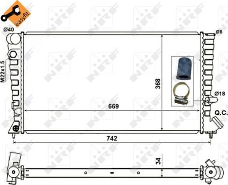 Wilmink Group WG1721702 - Радіатор, охолодження двигуна autocars.com.ua