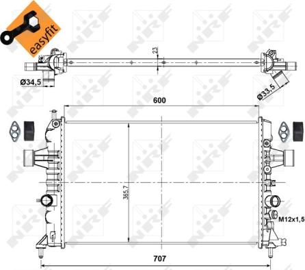 Wilmink Group WG1721946 - Радіатор, охолодження двигуна autocars.com.ua