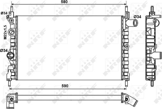 Wilmink Group WG1722873 - Радіатор, охолодження двигуна autocars.com.ua