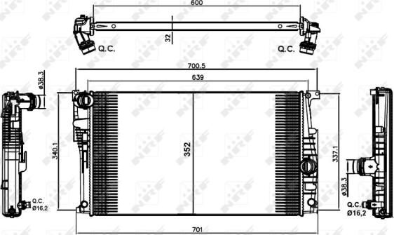 Wilmink Group WG1723365 - Радіатор, охолодження двигуна autocars.com.ua