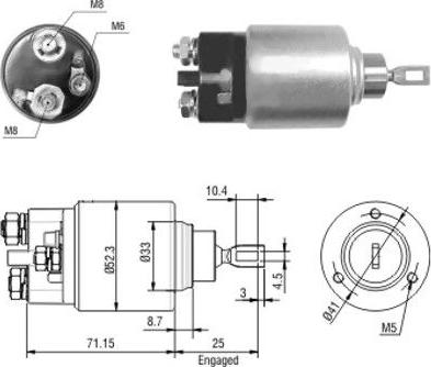 Wilmink Group WG1748249 - Тягове реле, стартер autocars.com.ua