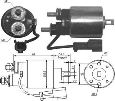 Wilmink Group WG1748380 - Тягове реле, стартер autocars.com.ua