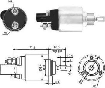 Wilmink Group WG1748386 - Тягове реле, стартер autocars.com.ua