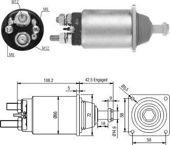 Wilmink Group WG1821414 - Тягове реле, стартер autocars.com.ua