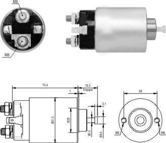 Wilmink Group WG1821449 - Тягове реле, стартер autocars.com.ua