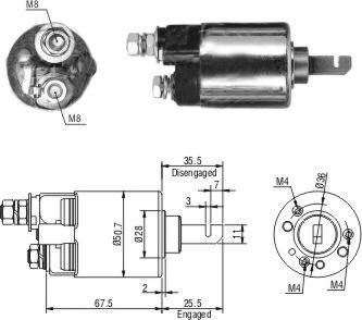 Wilmink Group WG1821460 - Тягове реле, стартер autocars.com.ua