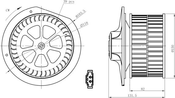 Wilmink Group WG2160422 - Вентилятор салону autocars.com.ua