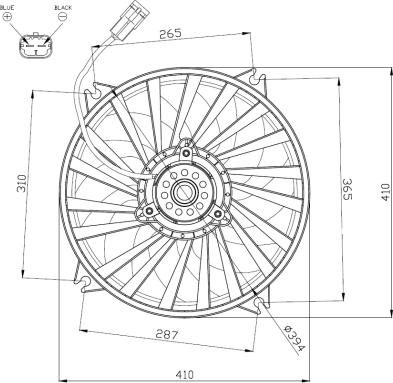 Wilmink Group WG2161782 - Вентилятор, охолодження двигуна autocars.com.ua