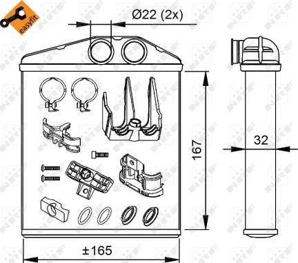 Wilmink Group WG2161982 - Теплообмінник, опалення салону autocars.com.ua