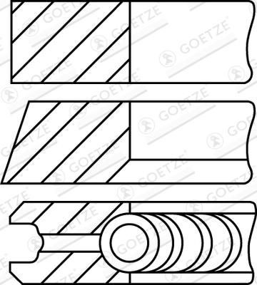 Wilmink Group WG2171333 - Комплект поршневих кілець autocars.com.ua