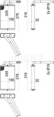 Wilmink Group WG2180143 - Теплообмінник, опалення салону autocars.com.ua