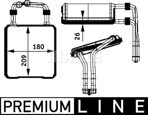 Wilmink Group WG2180196 - Теплообмінник, опалення салону autocars.com.ua