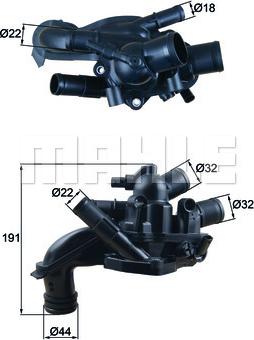 Wilmink Group WG2224827 - Термостат, охолоджуюча рідина autocars.com.ua