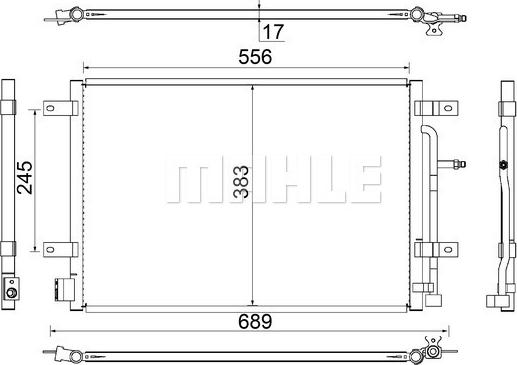 Wilmink Group WG2369268 - Конденсатор, кондиціонер autocars.com.ua