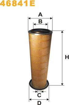 WIX Filters 46841E - Повітряний фільтр autocars.com.ua