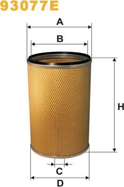 WIX Filters 93077E - Повітряний фільтр autocars.com.ua