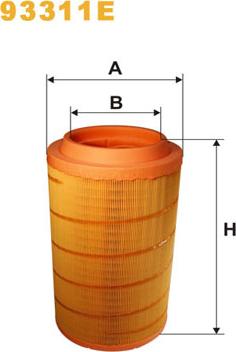 WIX Filters 93311E - Повітряний фільтр autocars.com.ua