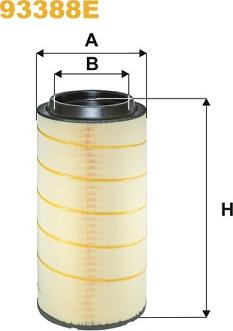 WIX Filters 93388E - Повітряний фільтр autocars.com.ua