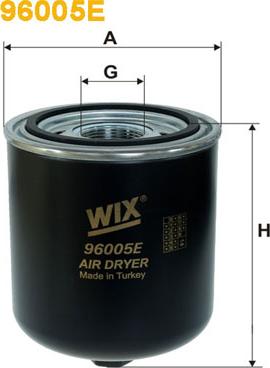 WIX Filters 96005E - Патрон осушувача повітря, пневматична система autocars.com.ua