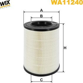 WIX Filters WA11240 - Повітряний фільтр autocars.com.ua