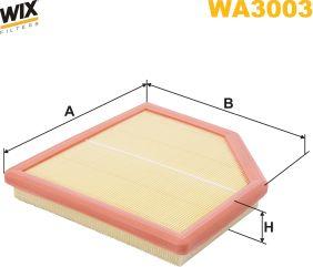 WIX Filters WA3003 - Повітряний фільтр autocars.com.ua