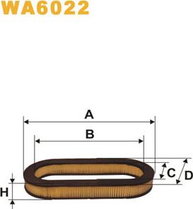 WIX Filters WA6022 - Повітряний фільтр autocars.com.ua