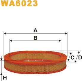 WIX Filters WA6023 - Повітряний фільтр autocars.com.ua