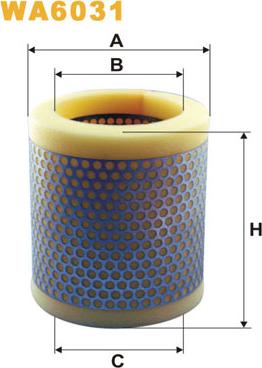 WIX Filters WA6031 - Повітряний фільтр autocars.com.ua