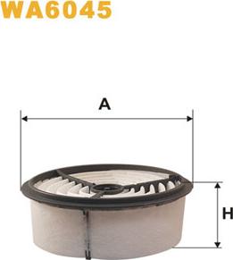 WIX Filters WA6045 - Повітряний фільтр autocars.com.ua