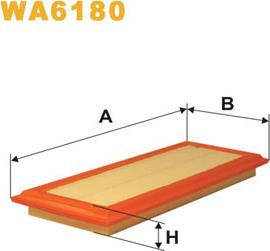 WIX Filters WA6180 - Повітряний фільтр autocars.com.ua