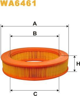 WIX Filters WA6461 - Повітряний фільтр autocars.com.ua