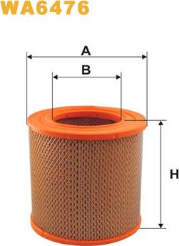 WIX Filters WA6476 - Повітряний фільтр autocars.com.ua