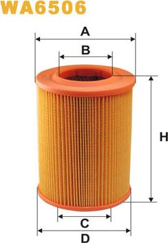 WIX Filters WA6506 - Повітряний фільтр autocars.com.ua