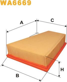WIX Filters WA6669 - Воздушный фильтр avtokuzovplus.com.ua