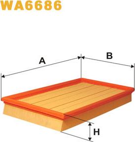 WIX Filters WA6686 - Повітряний фільтр autocars.com.ua